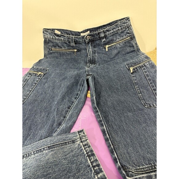 We Wore What Utility Straight Leg Med Wash 31 Cargo - Picture 3 of 13